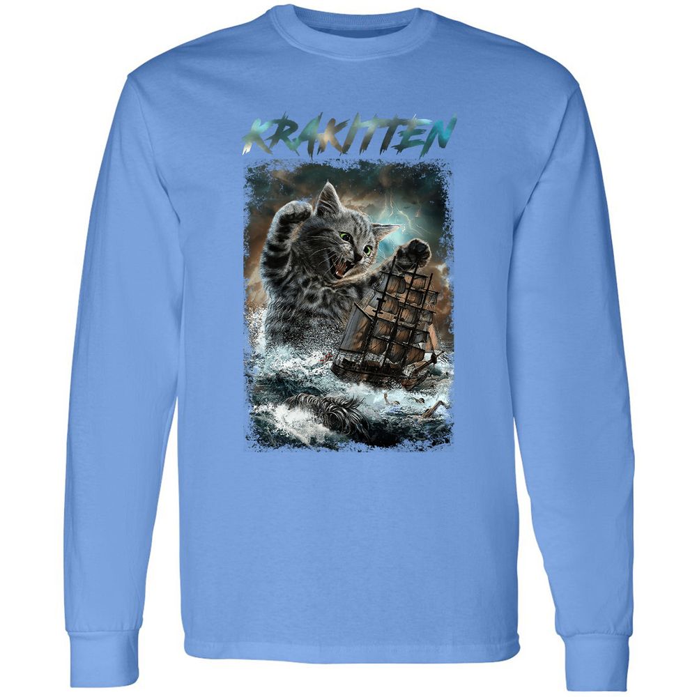 Long Sleeve T-Shirt - U99XET3C - Carolina Blue - 12