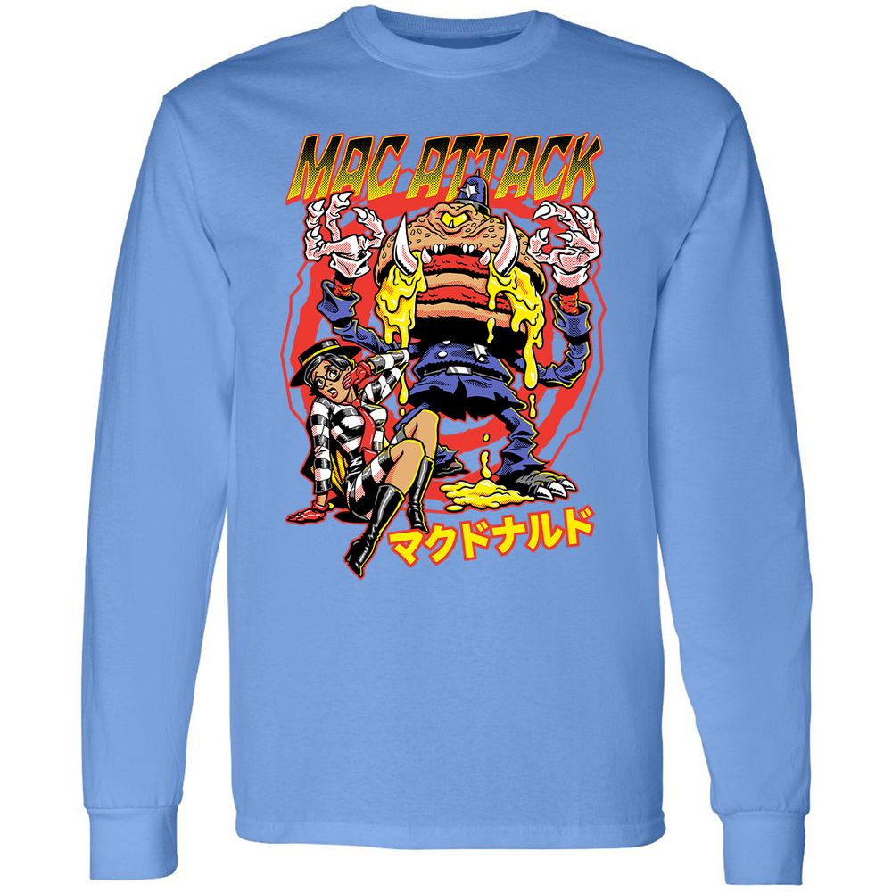 Long Sleeve T-Shirt - GWKB8QW8 - Carolina Blue - 12