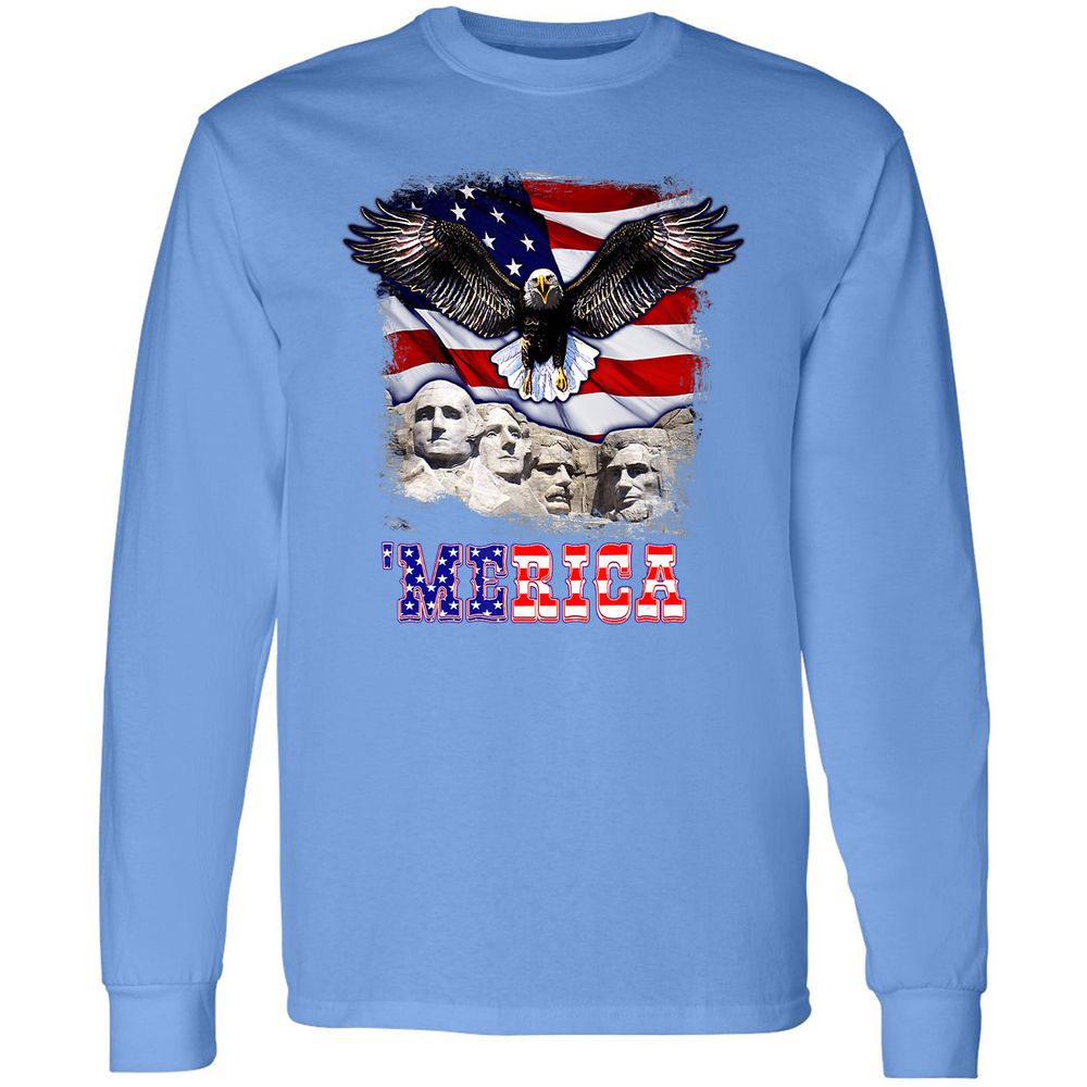 Long Sleeve T-Shirt - QQQL9VY6 - Carolina Blue - 12