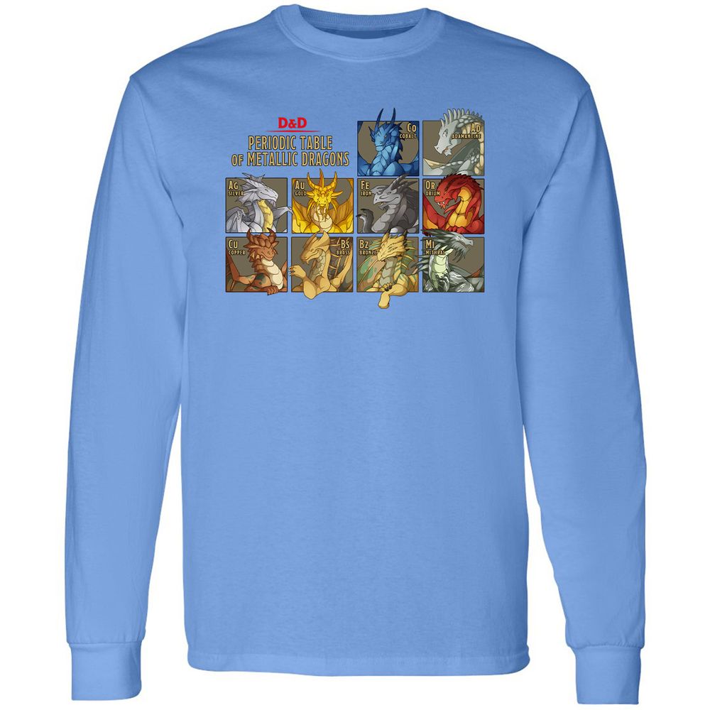 Long Sleeve T-Shirt - CJD79F3Z - Carolina Blue - 12