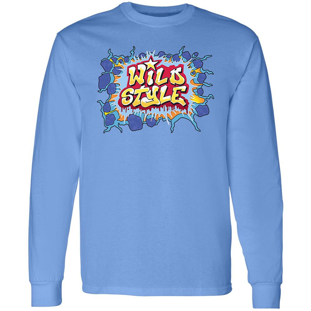Long Sleeve T-Shirt - Black - Carolina Blue - 12