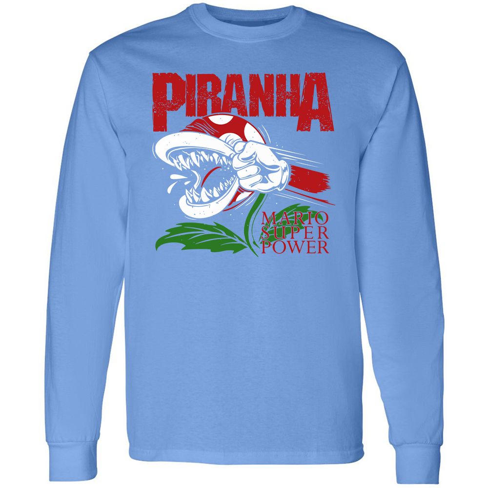 Long Sleeve T-Shirt - QLFV4WDF - Carolina Blue - 12