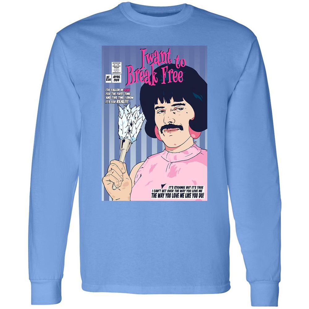 Long Sleeve T-Shirt - W4QMWAU3 - Carolina Blue - 12