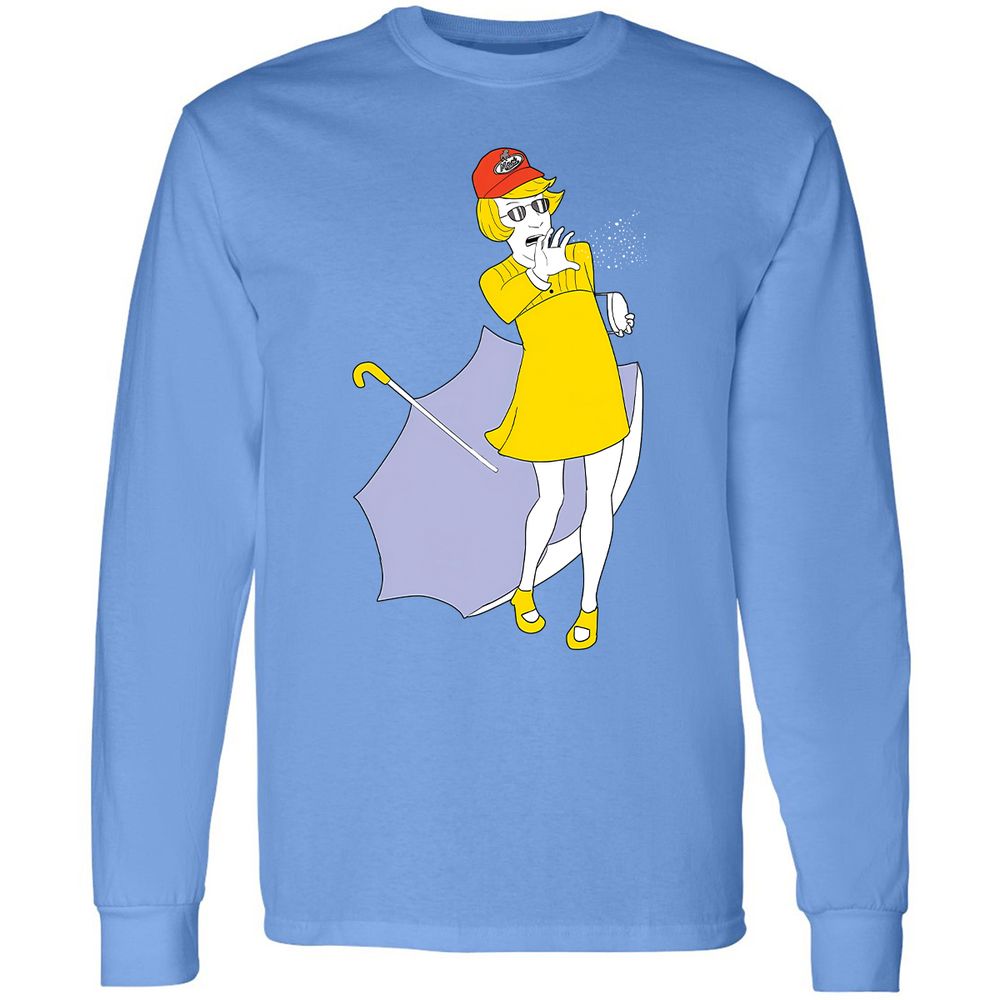 Long Sleeve T-Shirt - BBJX6QD9 - Carolina Blue - 12