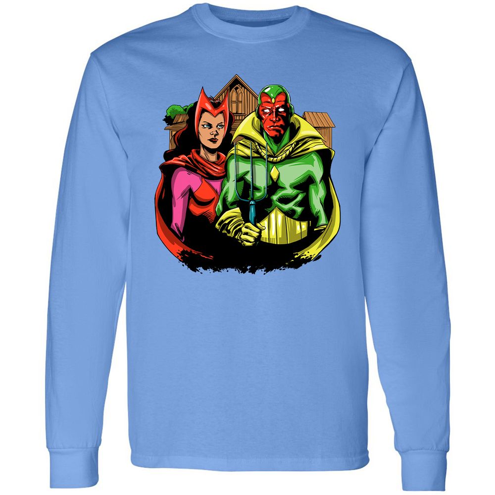 Long Sleeve T-Shirt - XSQTGYV9 - Carolina Blue - 12