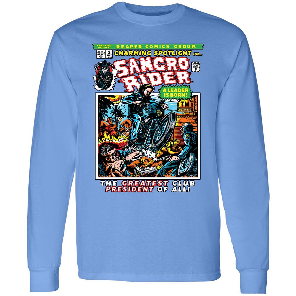 Long Sleeve T-Shirt - TYBUZQCK - Carolina Blue - 12