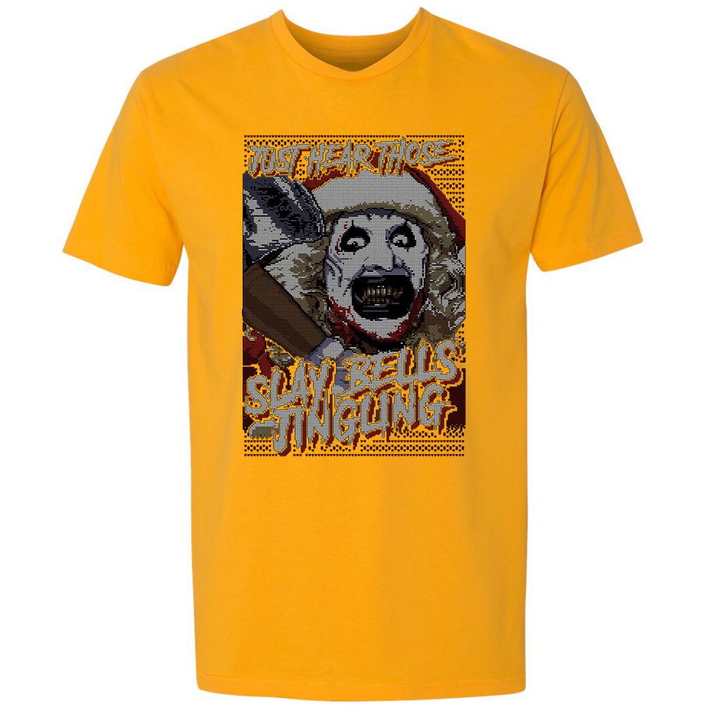 Slay Bells Jingling Premium Unisex T-Shirt - Gold - 12