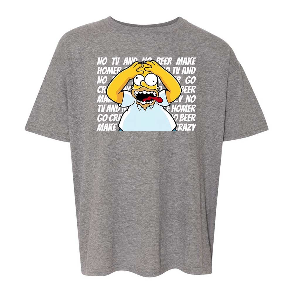 No TV and No Beer Make Homer Go Crazy - Graphite Heather - 12