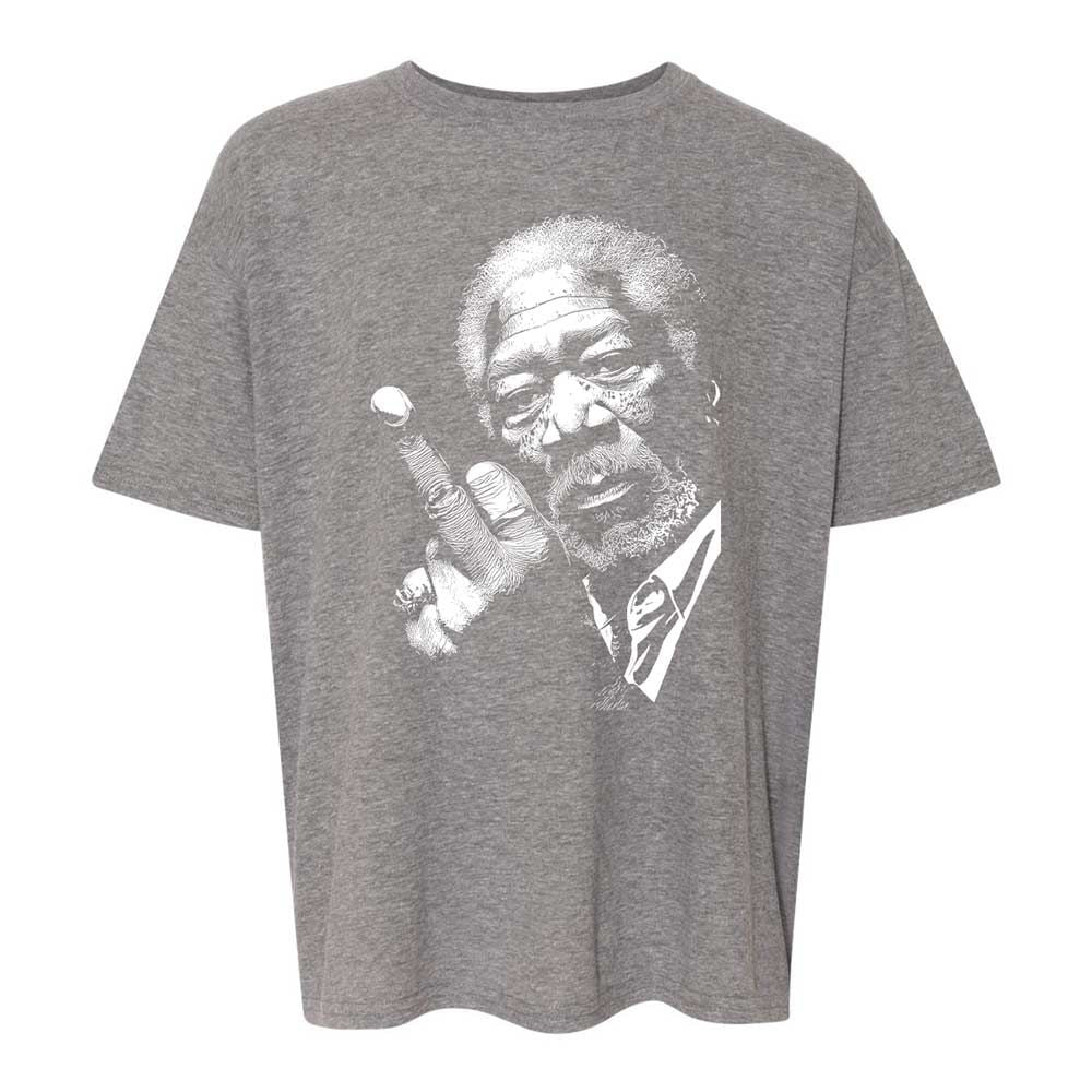 Morgan Freeman middle finger - Graphite Heather - 12
