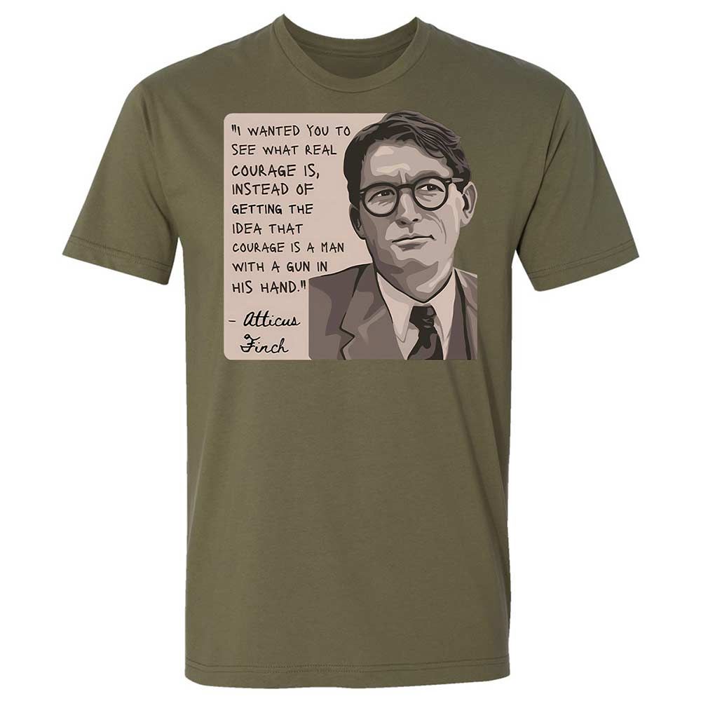 Real Courage Quote - Military Green - 12