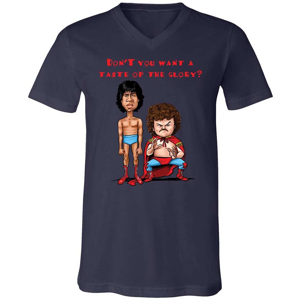 Unisex V-Neck T-Shirt - BRE1AJH3 - Navy - 12