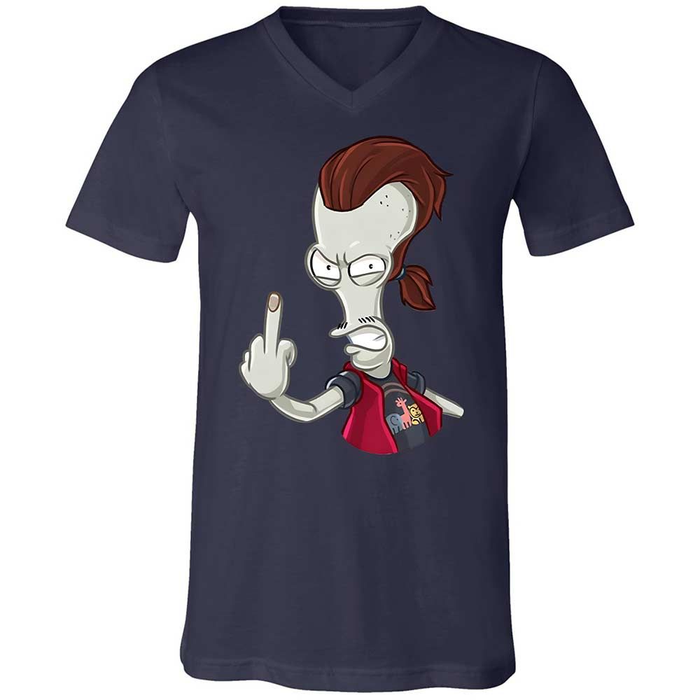 Unisex V-Neck T-Shirt - 9D53CTUE - Navy - 12