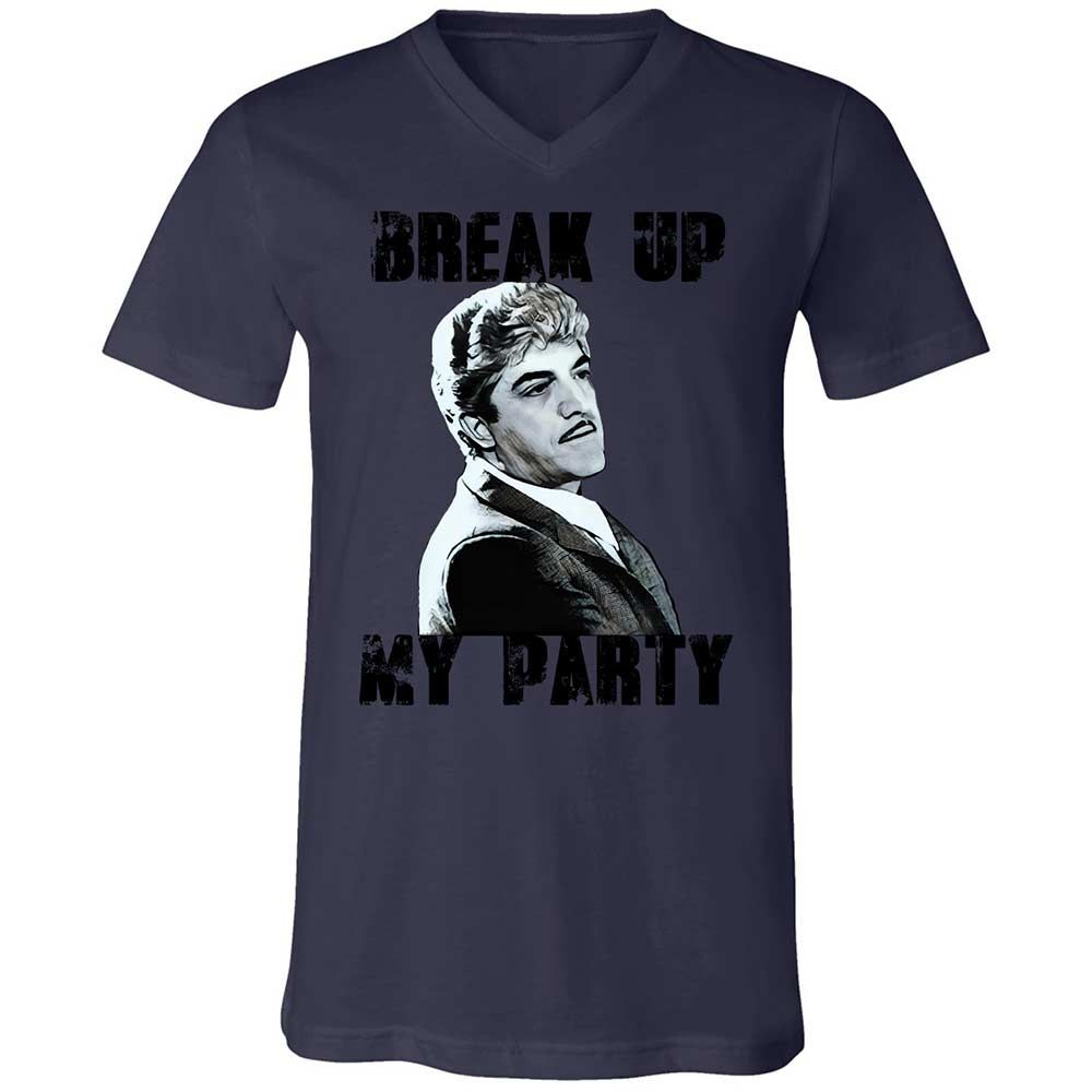 Unisex V-Neck T-Shirt - C1PTR55T - Navy - 12