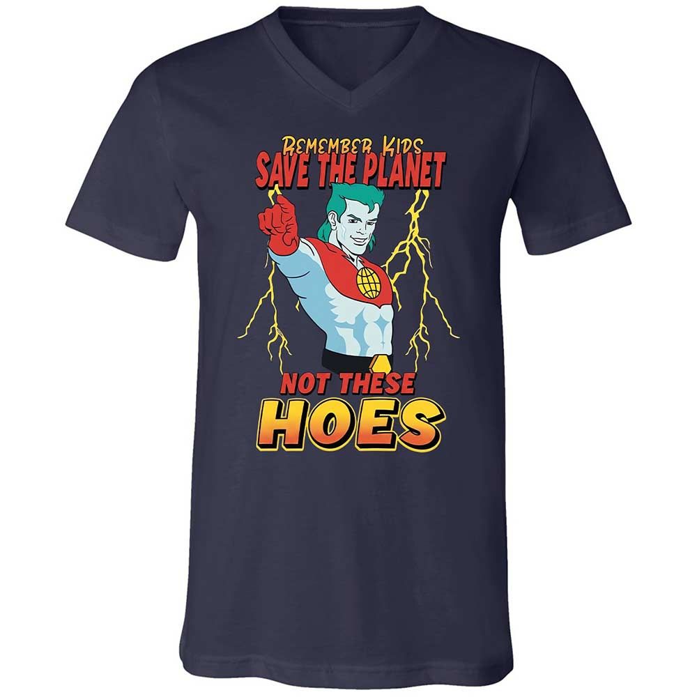 Unisex V-Neck T-Shirt - GNLAPTU5 - Navy - 12