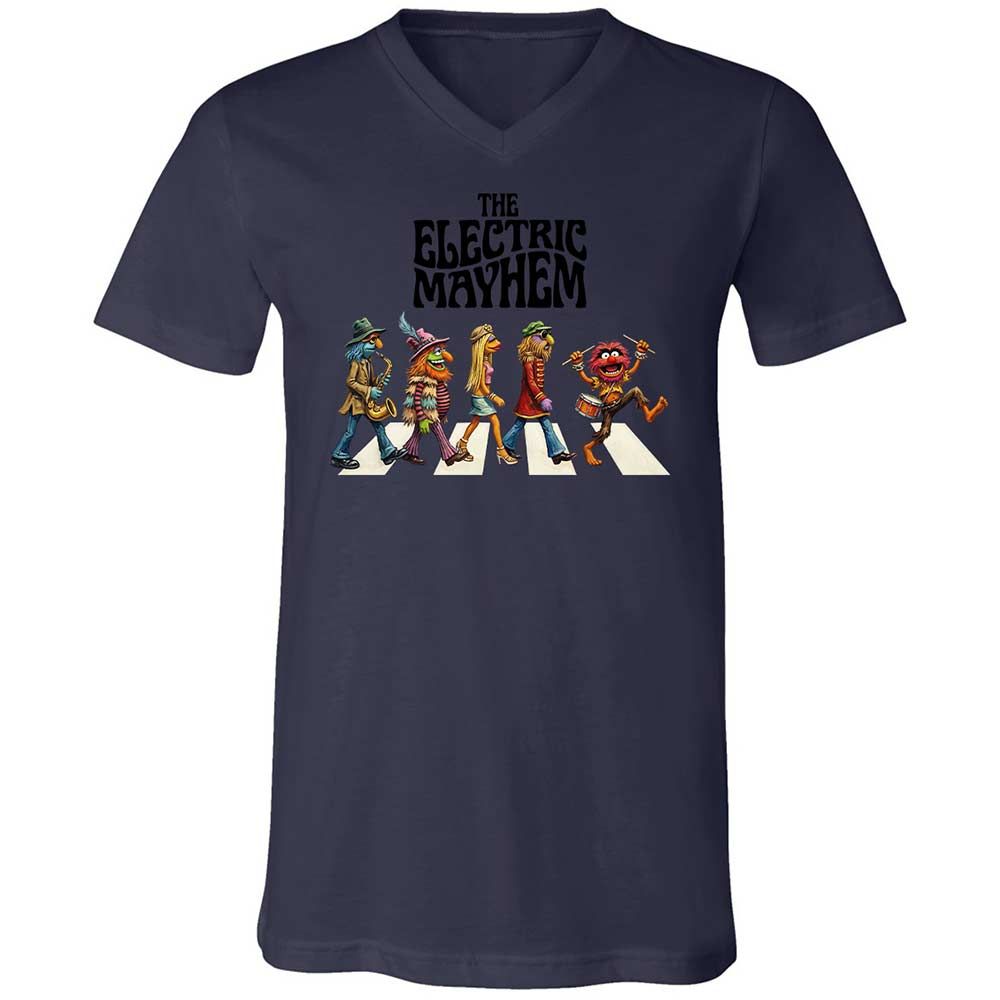 Unisex V-Neck T-Shirt - KLY8ZY8U - Navy - 12