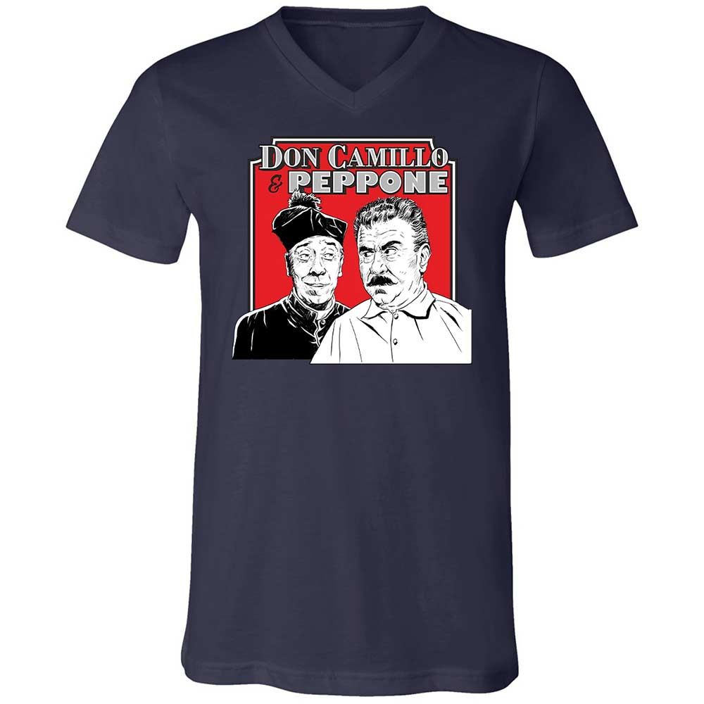 Unisex V-Neck T-Shirt - ELKB8KYS - Navy - 12