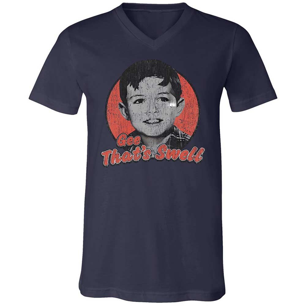 Unisex V-Neck T-Shirt - KXX4PBX3 - Navy - 12
