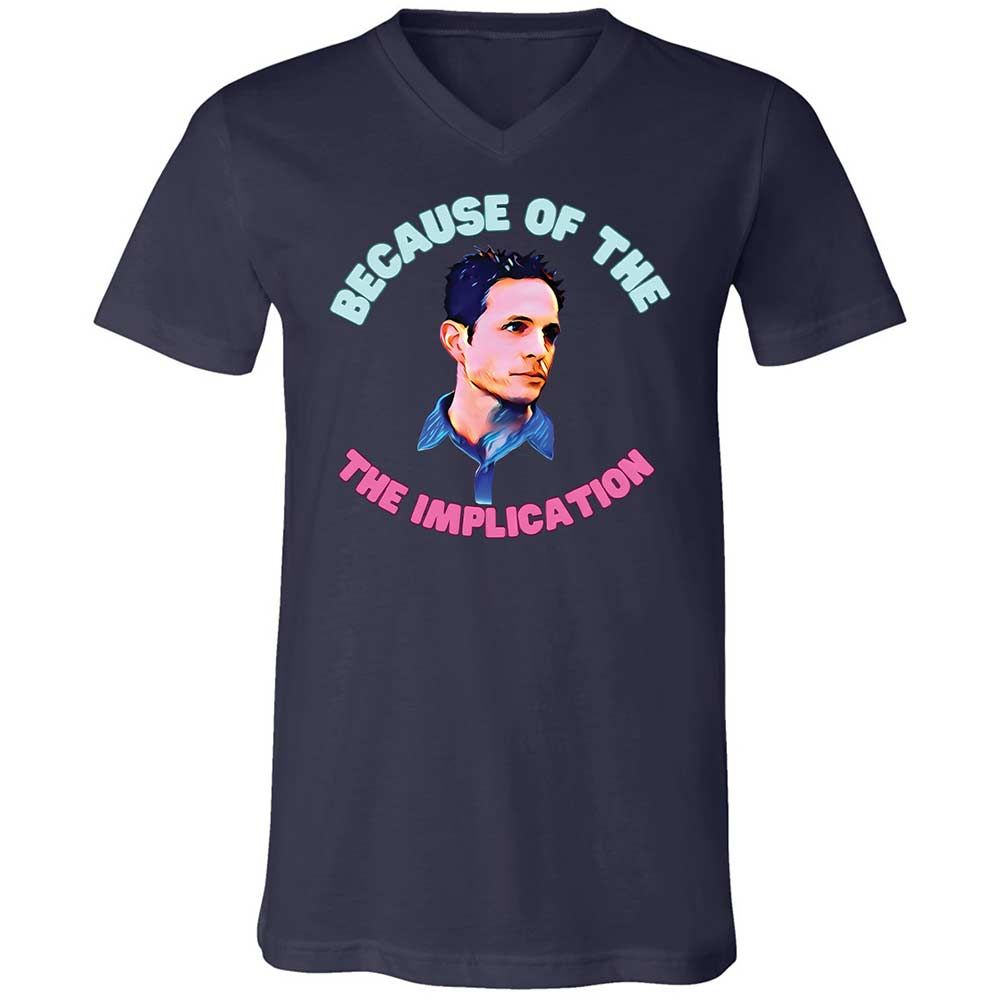 Unisex V-Neck T-Shirt - 27DFFAKC - Navy - 12