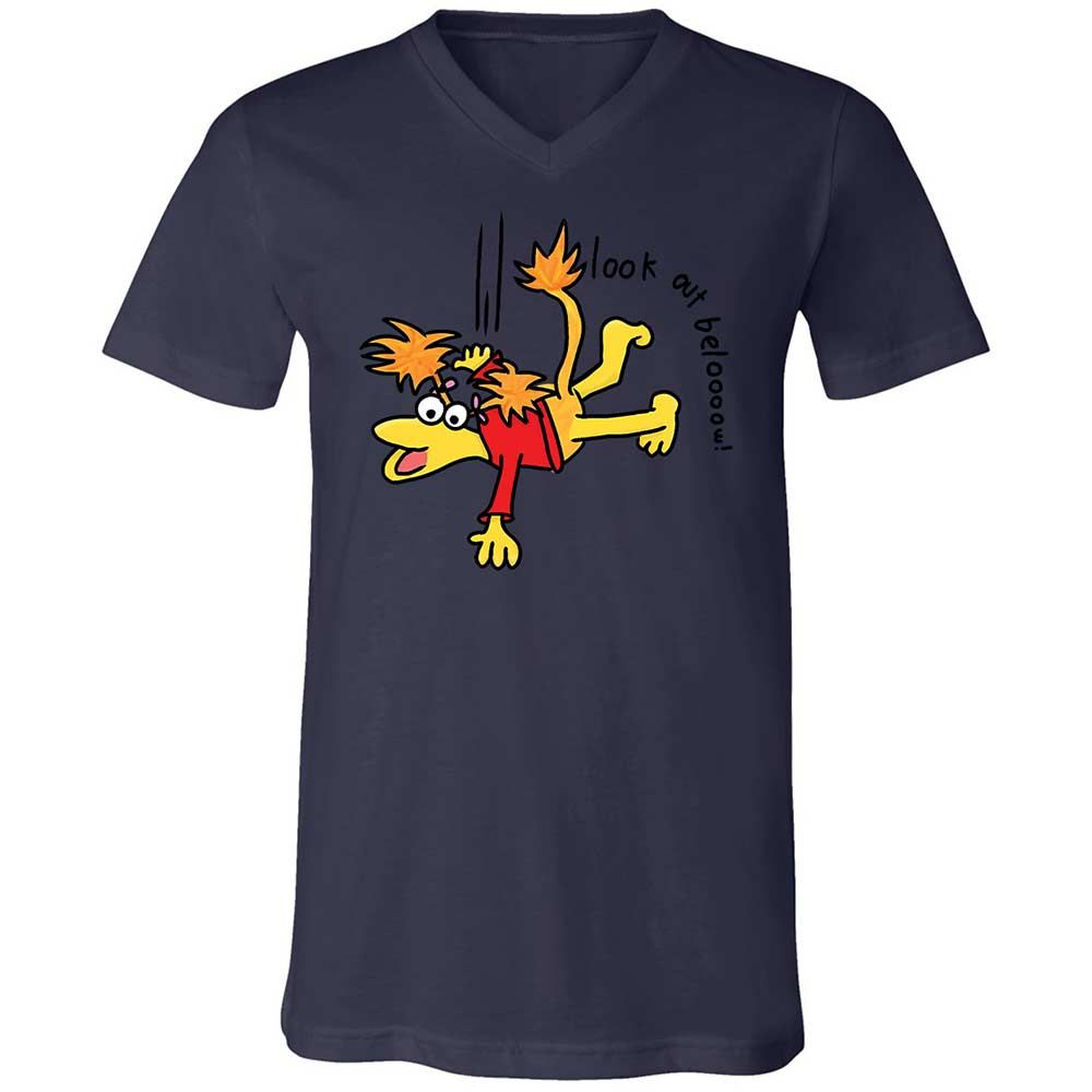Unisex V-Neck T-Shirt - AL9FUKSR - Navy - 12