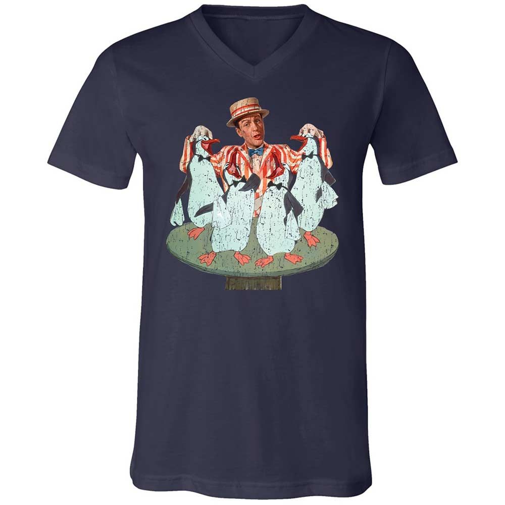 Unisex V-Neck T-Shirt - KMJBCDE2 - Navy - 12