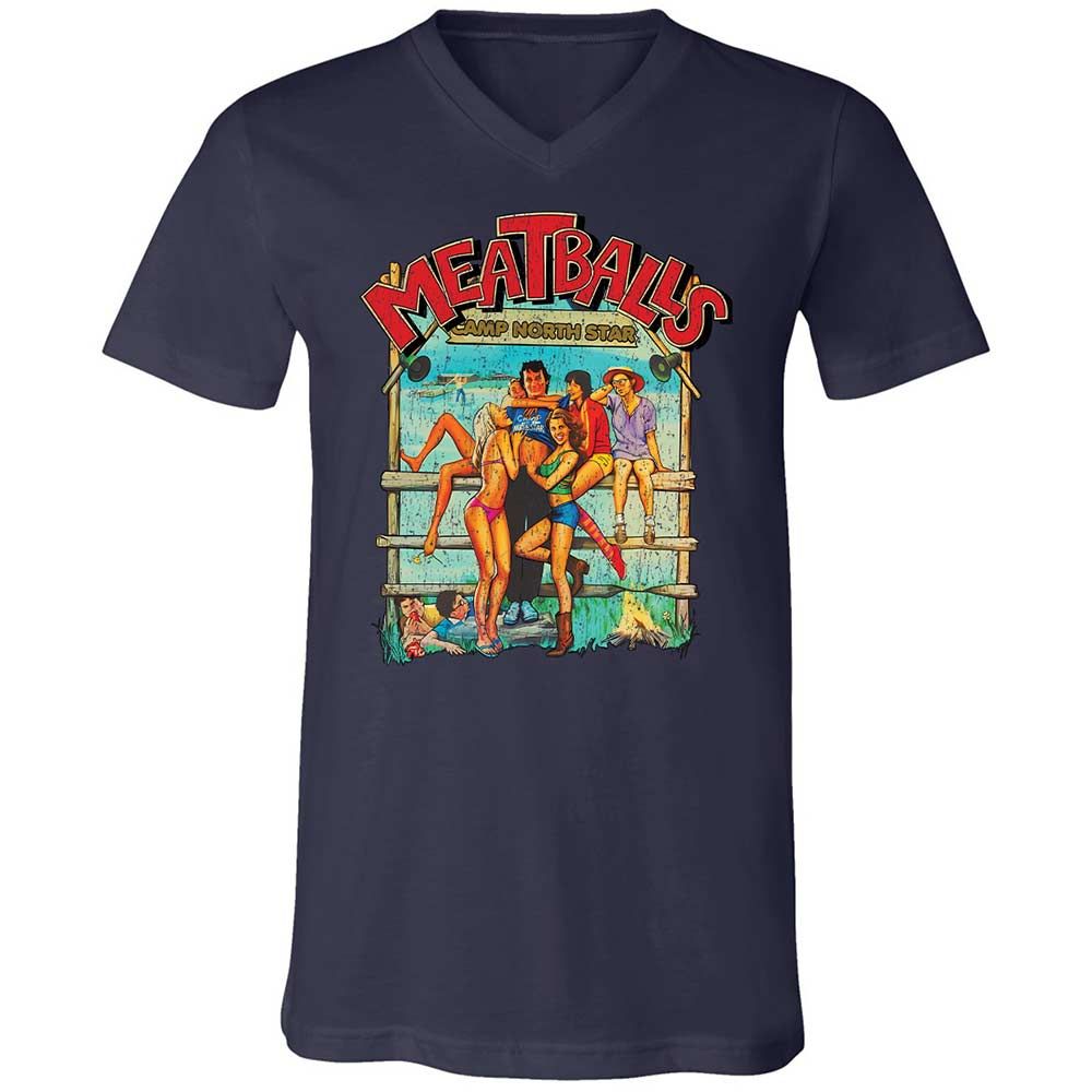 Unisex V-Neck T-Shirt - 9E9DV8KJ - Navy - 12