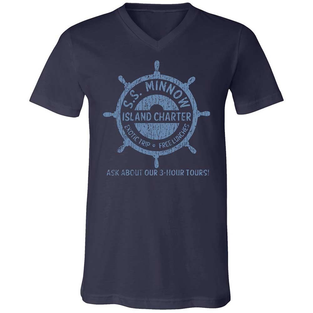 Unisex V-Neck T-Shirt - AH8PNLJ1 - Navy - 12