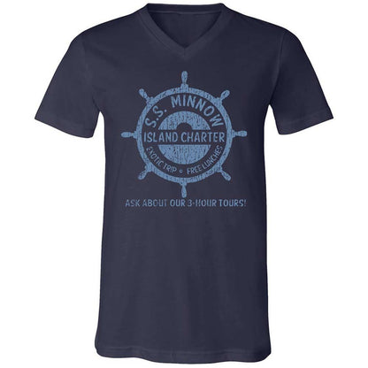 Unisex V-Neck T-Shirt - AH8PNLJ1 - Navy - 12