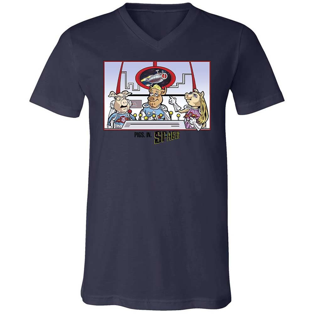 Unisex V-Neck T-Shirt - 1RYZ9RDN - Navy - 12