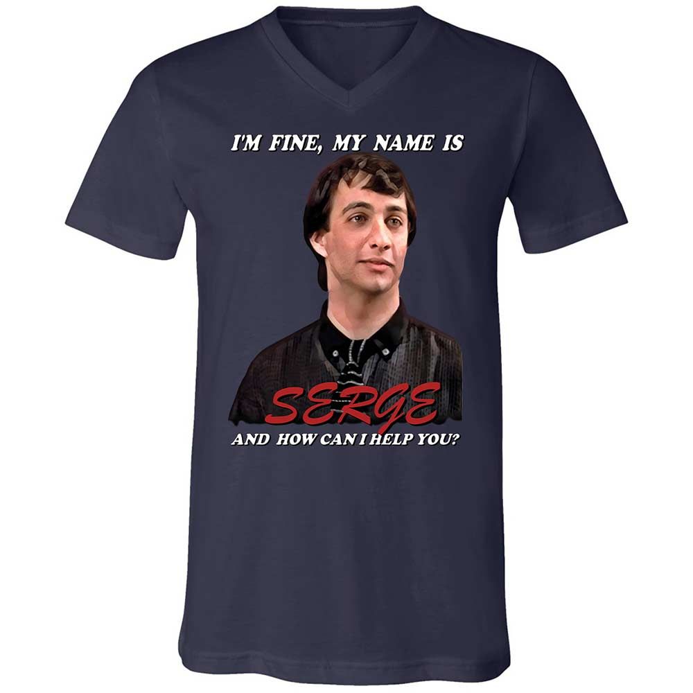 Unisex V-Neck T-Shirt - YHW5NX5S - Navy - 12