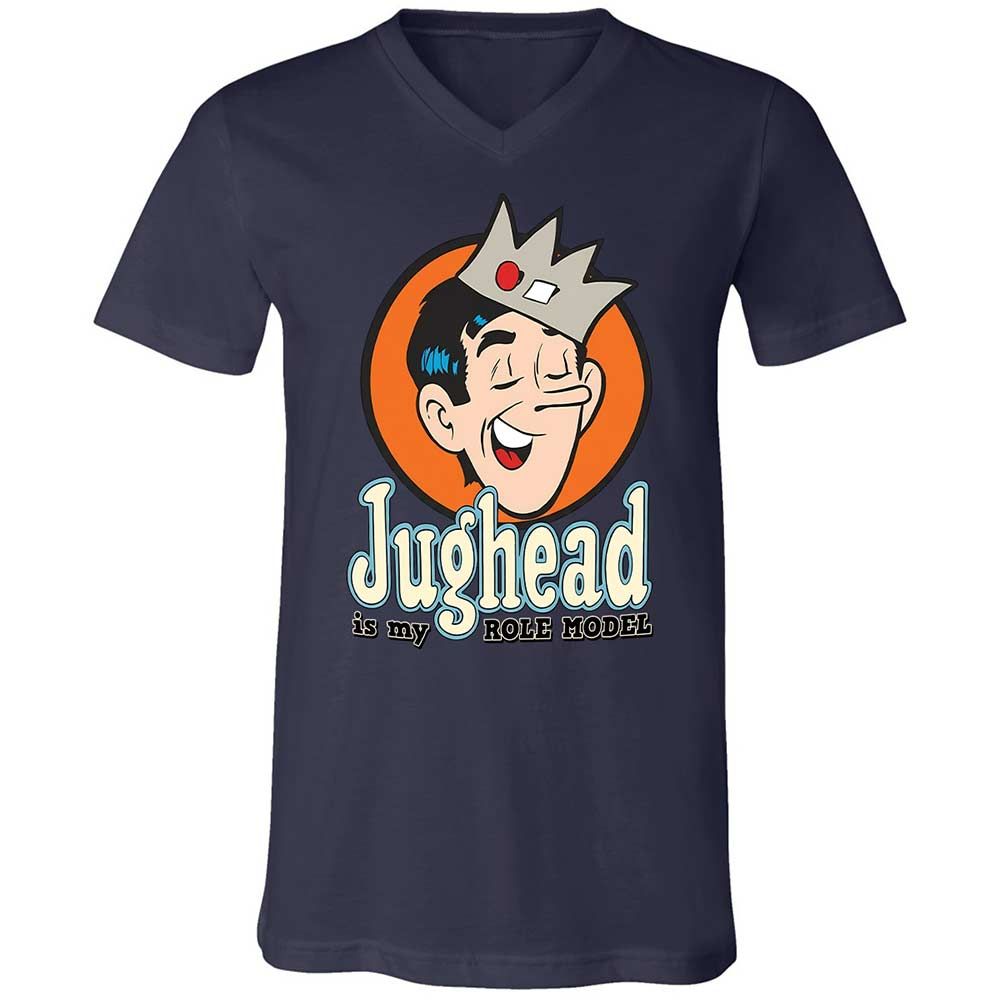 Unisex V-Neck T-Shirt - EJKURKUM - Navy - 12