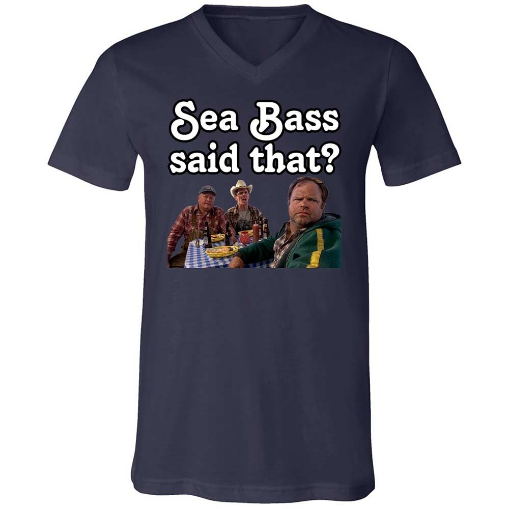 Unisex V-Neck T-Shirt - C9FKFQ8T - Navy - 12