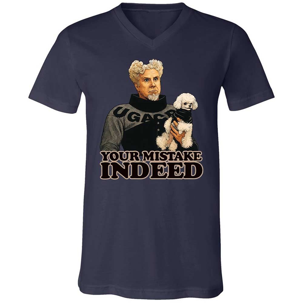 Unisex V-Neck T-Shirt - R2H6GNGE - Navy - 12
