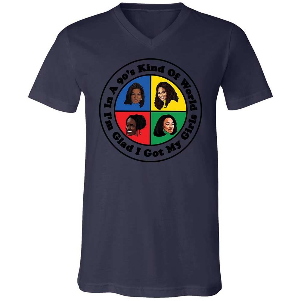 Unisex V-Neck T-Shirt - S46J1YTM - Navy - 12
