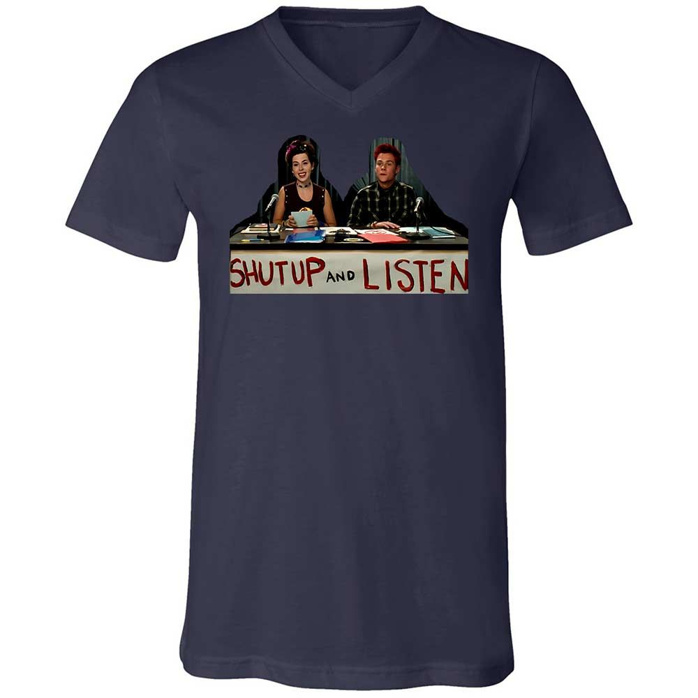 Unisex V-Neck T-Shirt - E4R5B8YE - Navy - 12