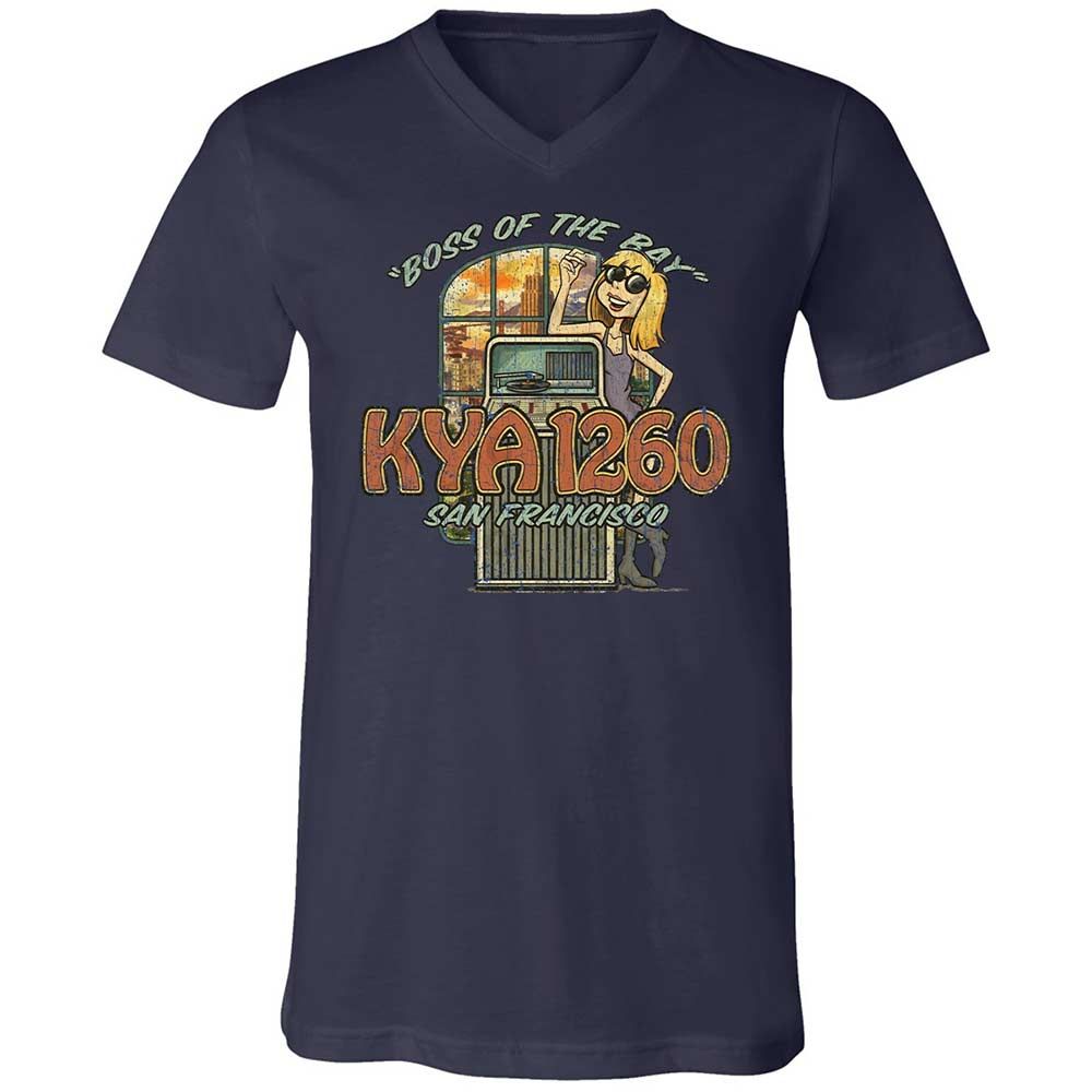 Unisex V-Neck T-Shirt - KR8AK6H4 - Navy - 12