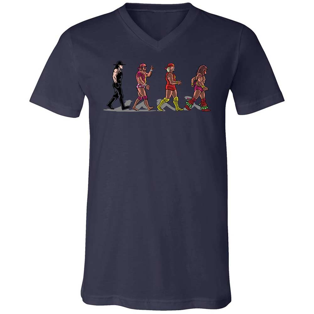 Unisex V-Neck T-Shirt - K9SA8NGQ - Navy - 12