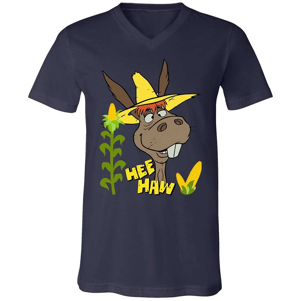 Unisex V-Neck T-Shirt - XDKT7B58 - Navy - 12