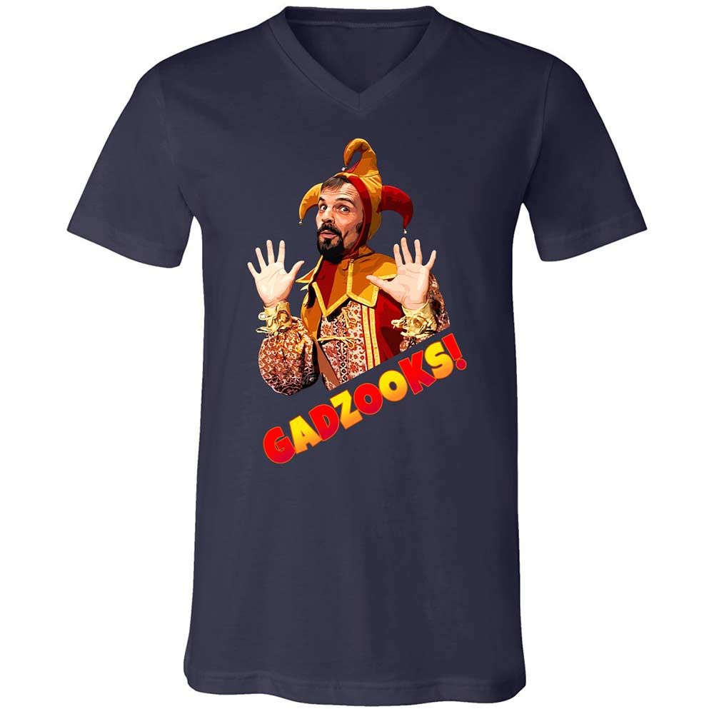 Unisex V-Neck T-Shirt - U8NDSKK3 - Navy - 12