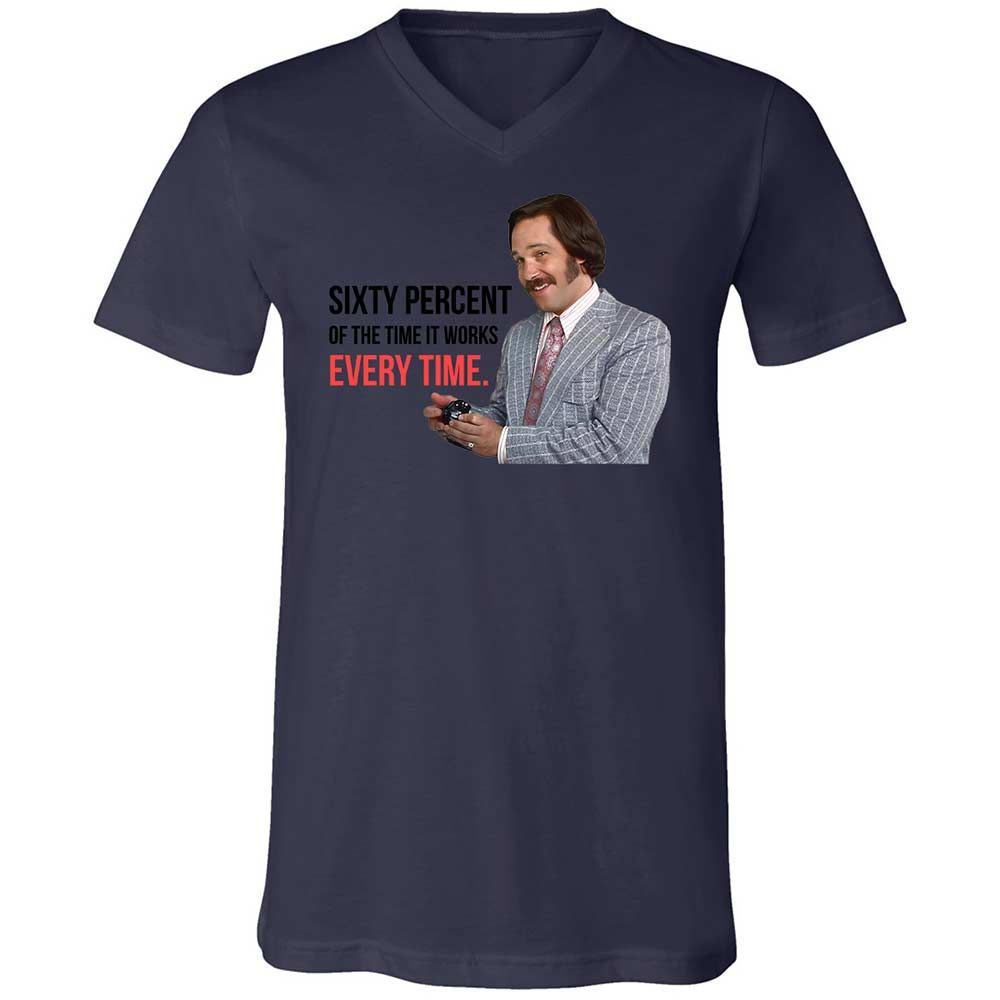 Unisex V-Neck T-Shirt - VZFYVV25 - Navy - 12