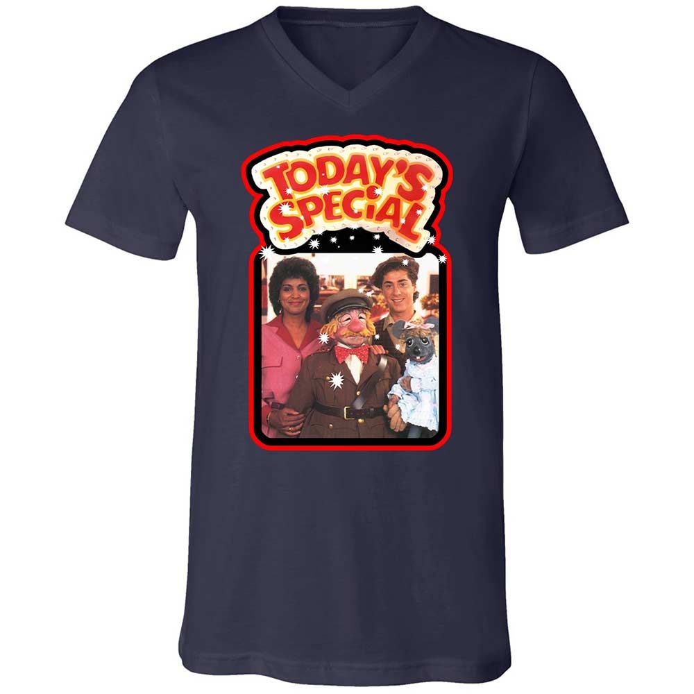 Unisex V-Neck T-Shirt - 3SAXVY7Q - Navy - 12