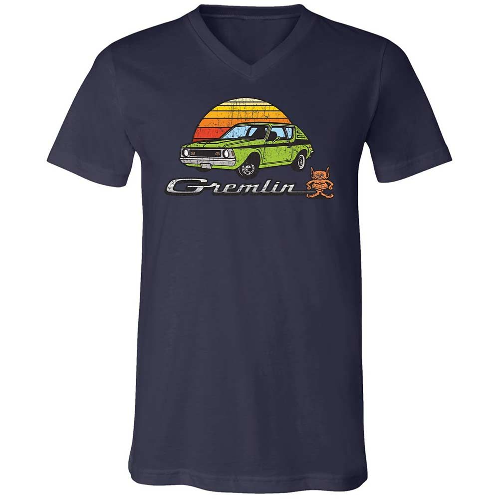 Unisex V-Neck T-Shirt - 1CVLH8DY - Navy - 12