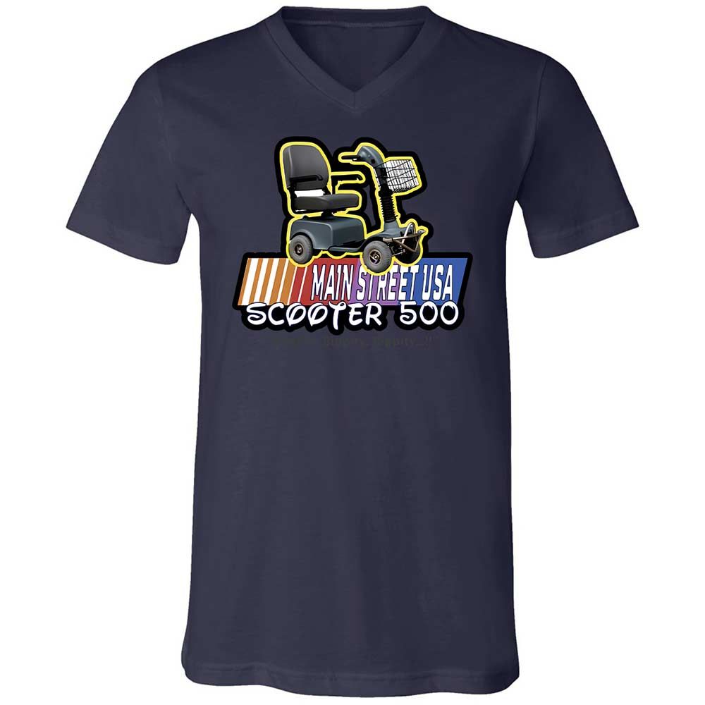 Unisex V-Neck T-Shirt - 2D6AB9UB - Navy - 12
