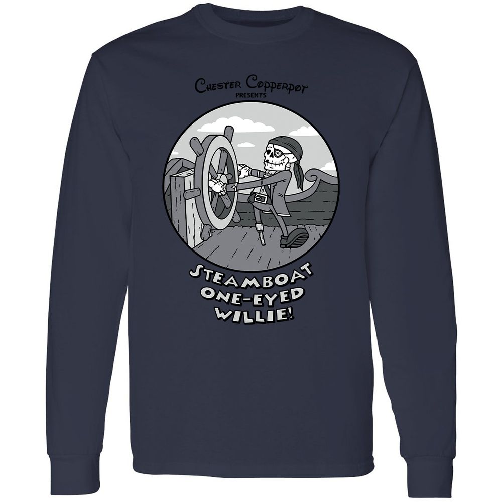 Long Sleeve T-Shirt - CSKM7NZY - Navy - 12