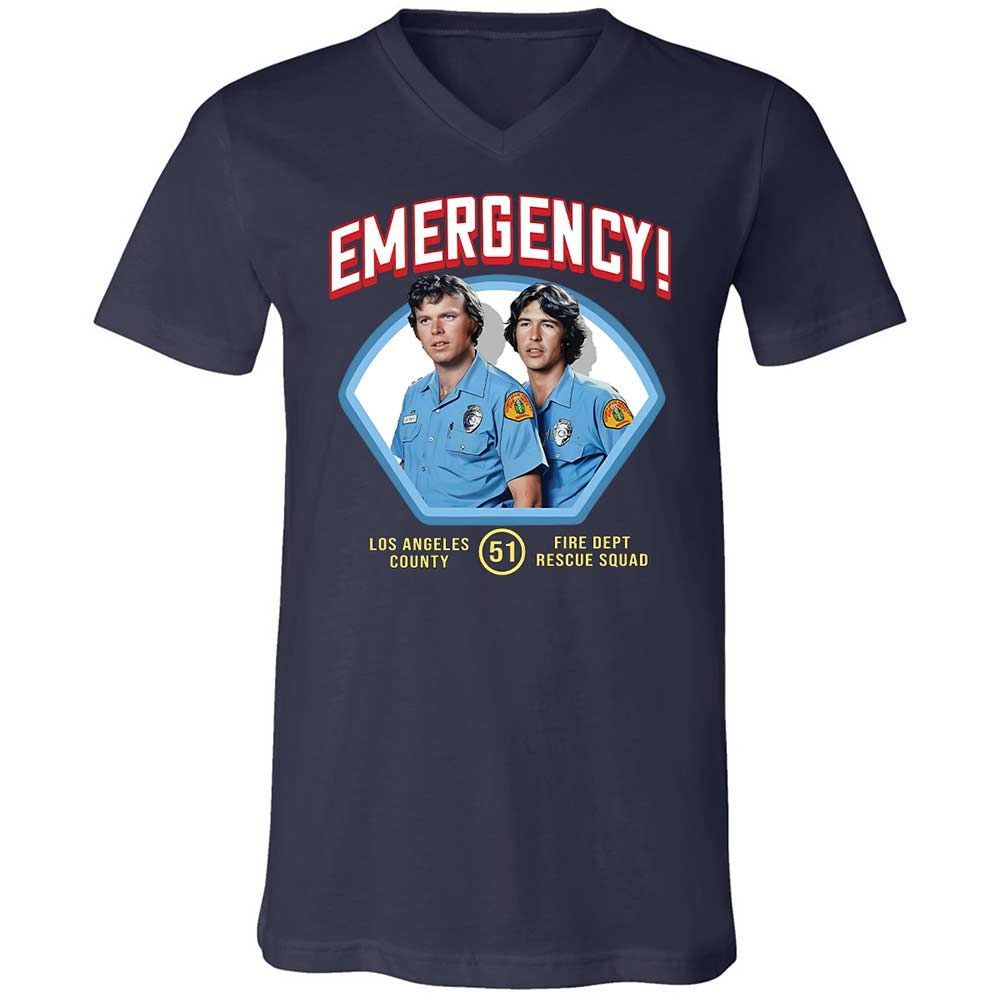 Unisex V-Neck T-Shirt - QABHDMRG - Navy - 12