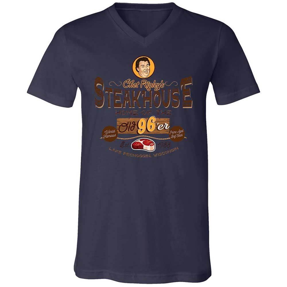 Unisex V-Neck T-Shirt - FFY6KWTR - Navy - 12