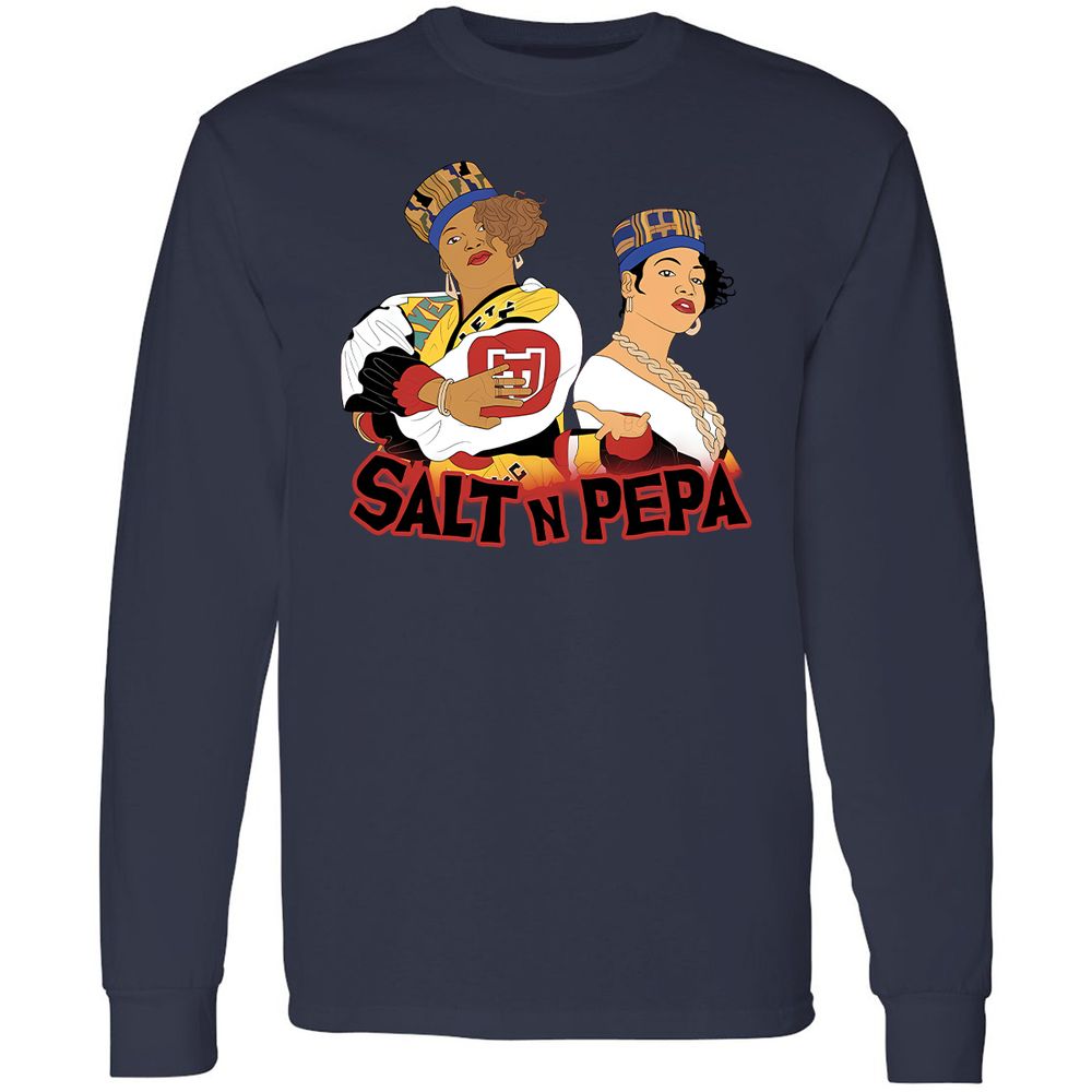 Long Sleeve T-Shirt - White - Navy - 12