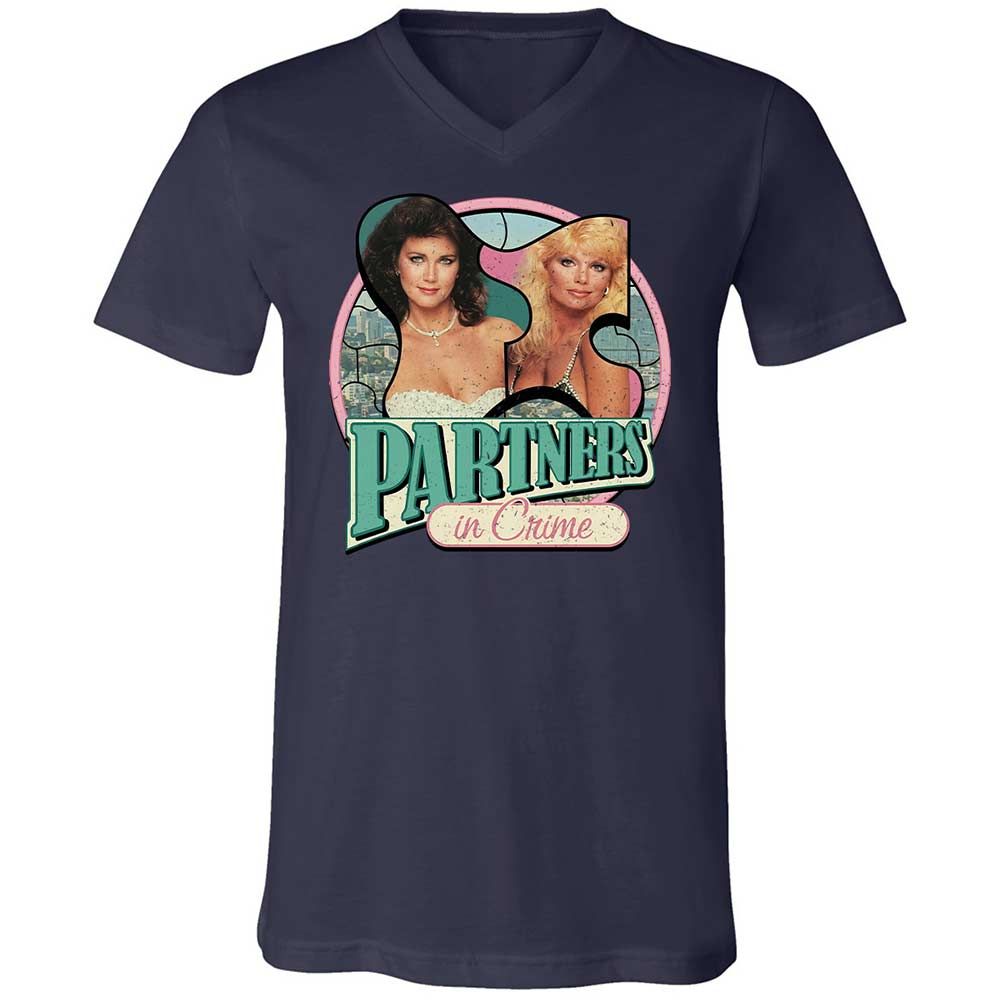 Unisex V-Neck T-Shirt - WBL6W3FH - Navy - 12