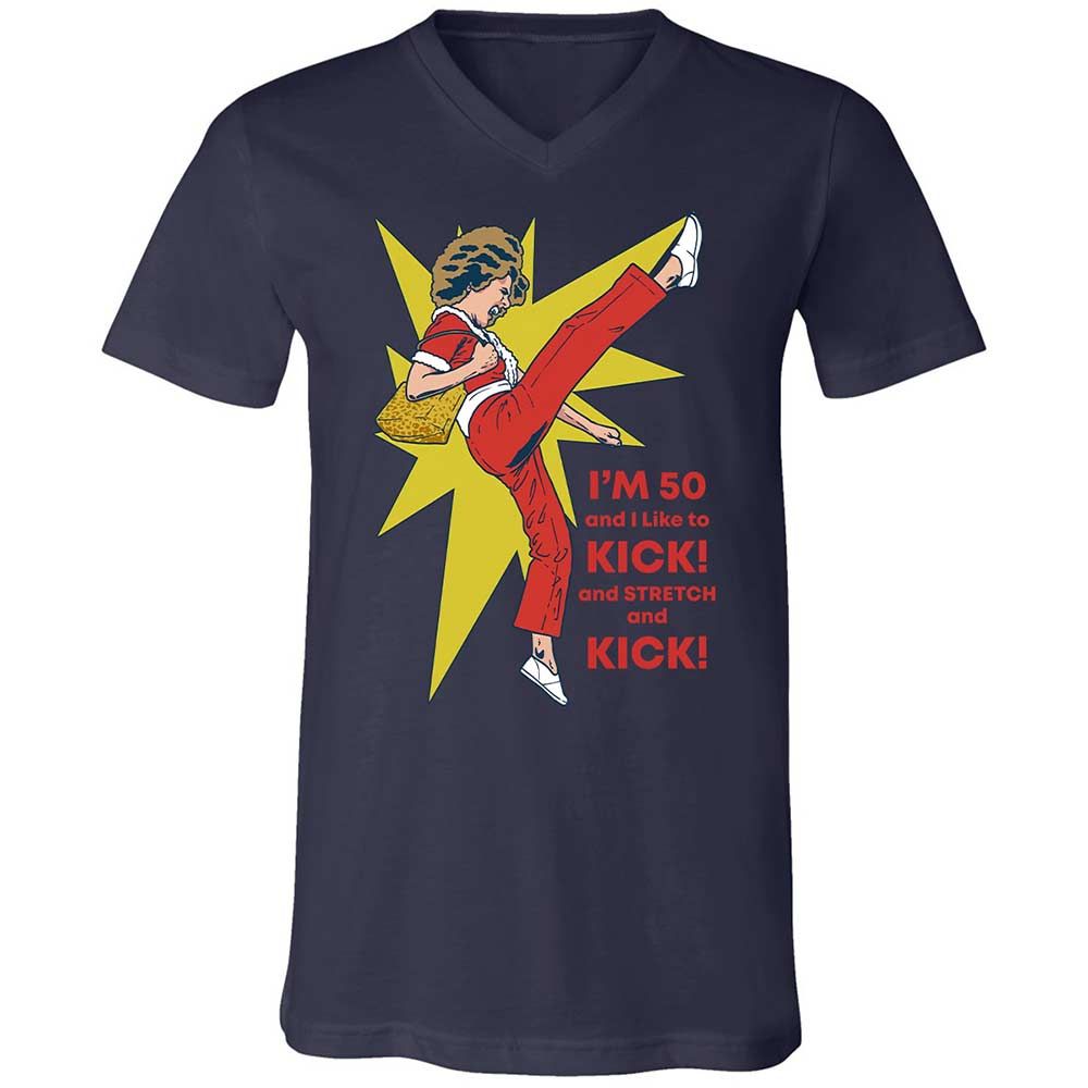Unisex V-Neck T-Shirt - 4TNNU7HN - Navy - 12