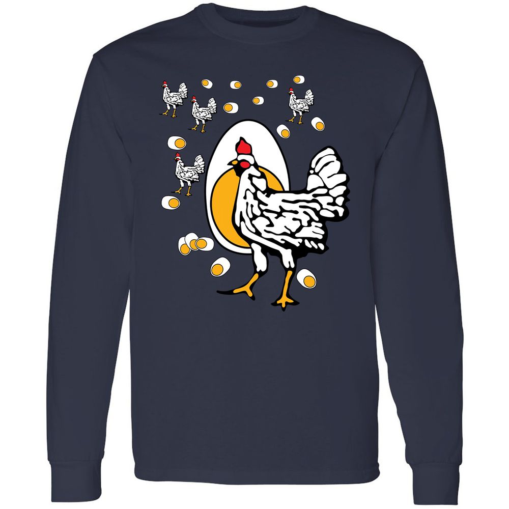 Long Sleeve T-Shirt - CBABV9TH - Navy - 12