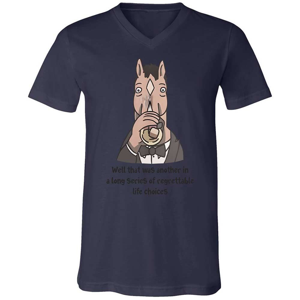 Unisex V-Neck T-Shirt - HMTDMAC6 - Navy - 12